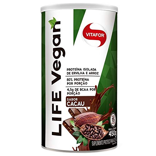 Kit 2 Proteína Vegetal Life Vegan Vitafor 450g Chocolate
