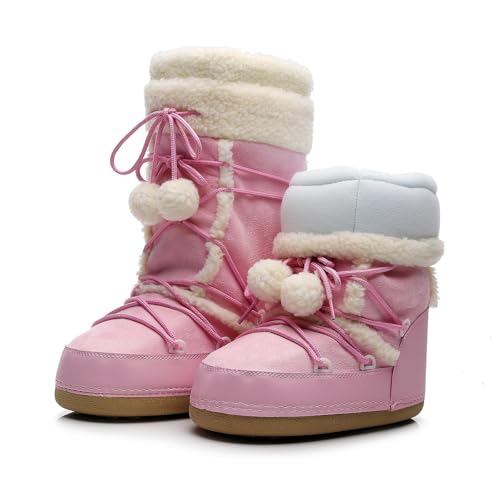 UGPLM Calçados Femininos para Neve de Inverno com Sola Antiderrapante para Caminhadas, 35 a 37