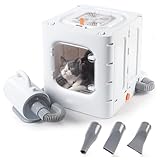 Deshedding Blower for Dogs 62l Large Capacity, Dryer for Dogs Smart Temperature Control and 360 Drying, Dog Blower Quick Drying Pet Hair