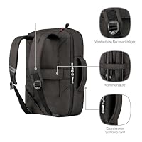 WENGER MX Commute 2-in-1-Laptoptasche/Rucksack mit Tabletfach, Notebook bis 16 Zoll, Tabletfach, Damen Herren, Business Uni Schule Reisen, Grau, 611640 – Ansicht 5