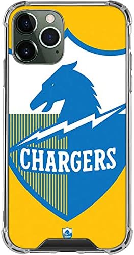 Skinit Clear Phone Case Compatible with iPhone 12 Pro - Officially Licensed NFL Los Angeles Chargers Retro Logo Design