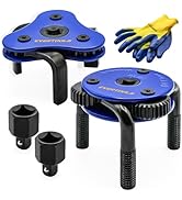 Evertools Universal Adjustable Oil Filter Wrench, Oil Filter Removal Tools With A Pair Of Gloves ...