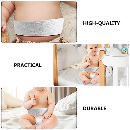 Image of 8pcs Cotton Newborn Navel Belt Breathable Belly Button Bands for Comfort Protection for Healing Cord Wounds Shower Present White