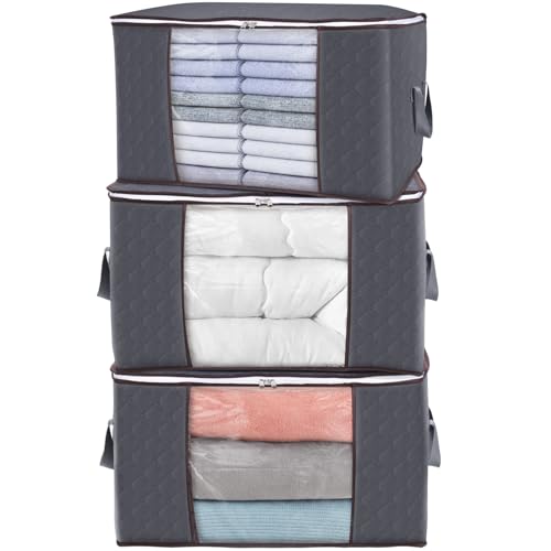 Sac de rangement vêtement 95L lot de 3 housses - 2