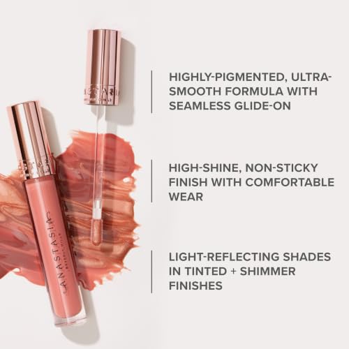 Image of Anastasia Beverly Hills - Lip Gloss Luminous Universal Tinted | Mirror-Like High Shine, Full-Pigment Intensity, Precision Paddle Applicator, Versatile Multi-Finish Range, Luxe Vanilla.