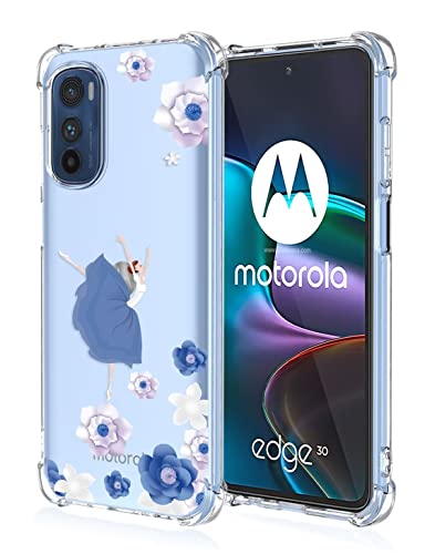 Custodia per Telefono Adatta per Motorola Moto Edge 30 6.5 Inches con Disegno a Colori silicone TPU Trasparente - Ballerina 2