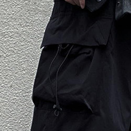 Men's Flat Pocket Parachute Pants Loose Fit Harem Joggers Streetwear Trousers Causal Baggy Cargo Pant3