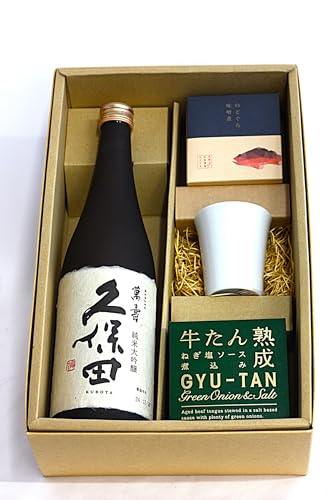 久保田・萬寿 純米大吟醸720mlと牛タンねぎ塩、のどぐろ味噌煮、蛇の目 ギフトセット