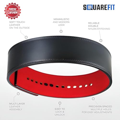Image of Premium 10MM Weight Lifting Lever Belt -Power Lifting Belt for Men & Women for Lower Back Support, Multipurpose Gym Workouts Deadlifts Squats Powerlifting - 4 Inch Wide (Large(38-46 Inch))