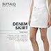 Buffalo David Bitton Women’s Mid-Waist Denim Skirt, 31, Pure White