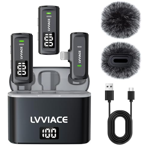 LVVIACE Micrófono Inalámbrico para iPhone/iPad