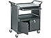 Rubbermaid Commercial Products Utility Service Rolling Cart with Wheels, Black, for Restaurant Office School Use, With Drawers 300 lbs