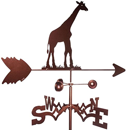 Girouette en métal girafe XJBTBA indicateur de vent fer forgé extérieur