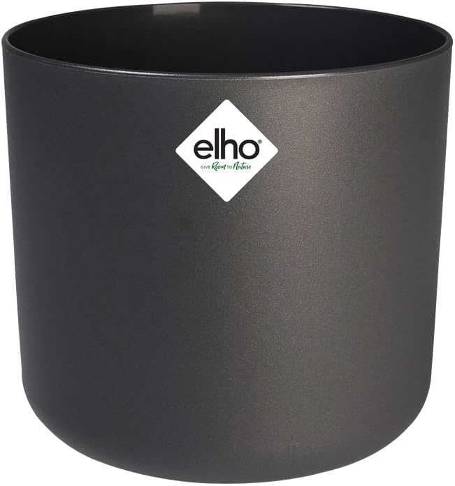 B.for Soft Round Flowerpot, Anthracite, 25 cm
