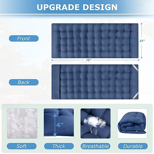 Image of Suteck Folding Camping Cot, 32In XXL Portable Outdoor Cot Heavy Duty Sleeping Bed for Adults 1200D Double Layer Oxford Camp Cots W /Pilllow Mattress Carry Bag for Home Office Nap Beach Travel, 500LBS