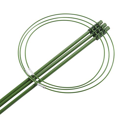 OCEANPAX 3 Pack Plant Support Cages 18 Inches Plant Cages with 3 Adjustable Rings - Thumbnail 5