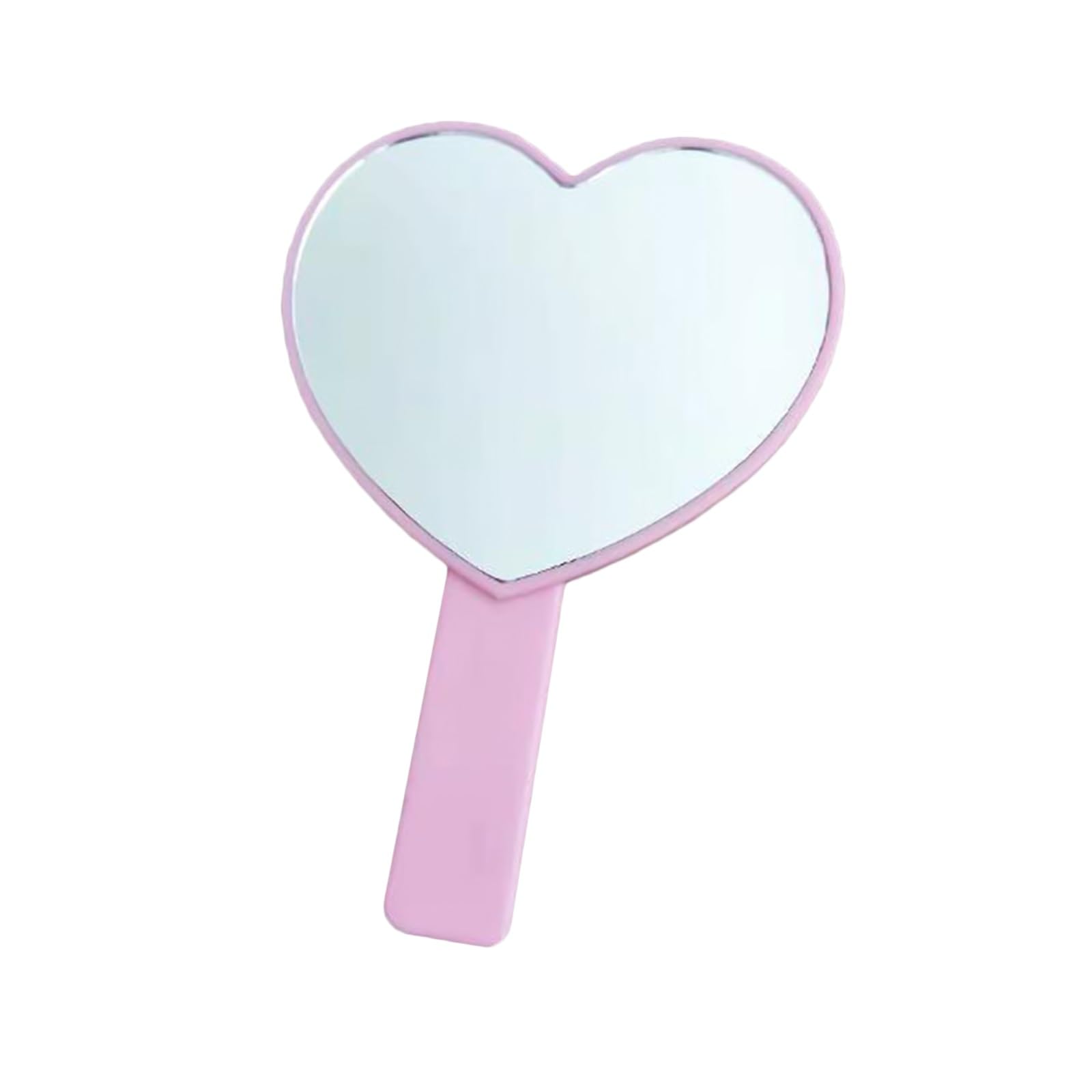 Miroir de poche en coeur rose, idée cadeau mignon pour filles et femmes