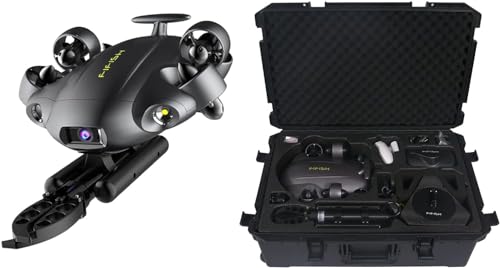 FIFISH V6E Dron submarino capa industrial mini Rov com câmara 4K VR submarino mergulho 14400 mAH robô submarino ROV (combo braço robot M100A)