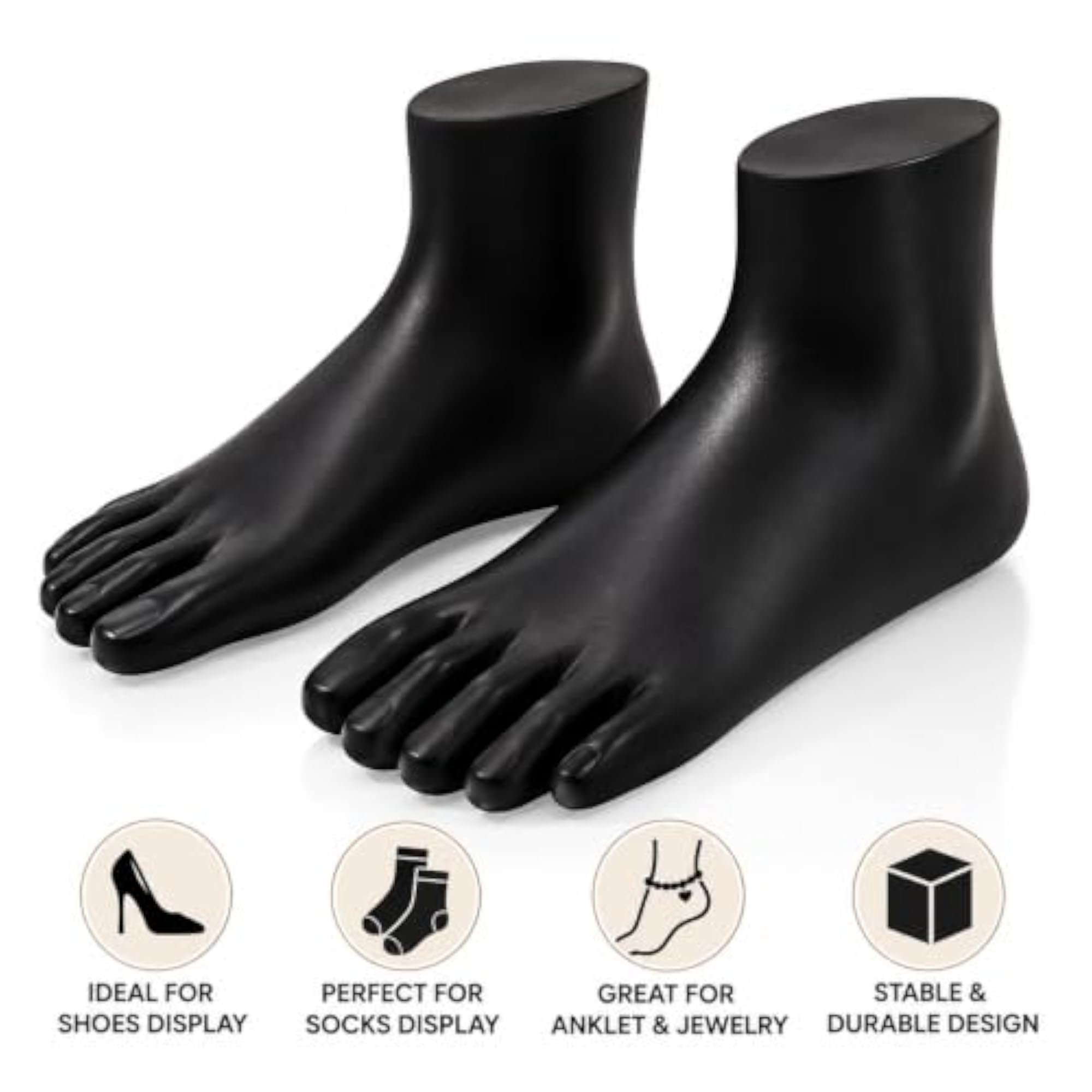 Black Mannequin Foot Display for Anklets