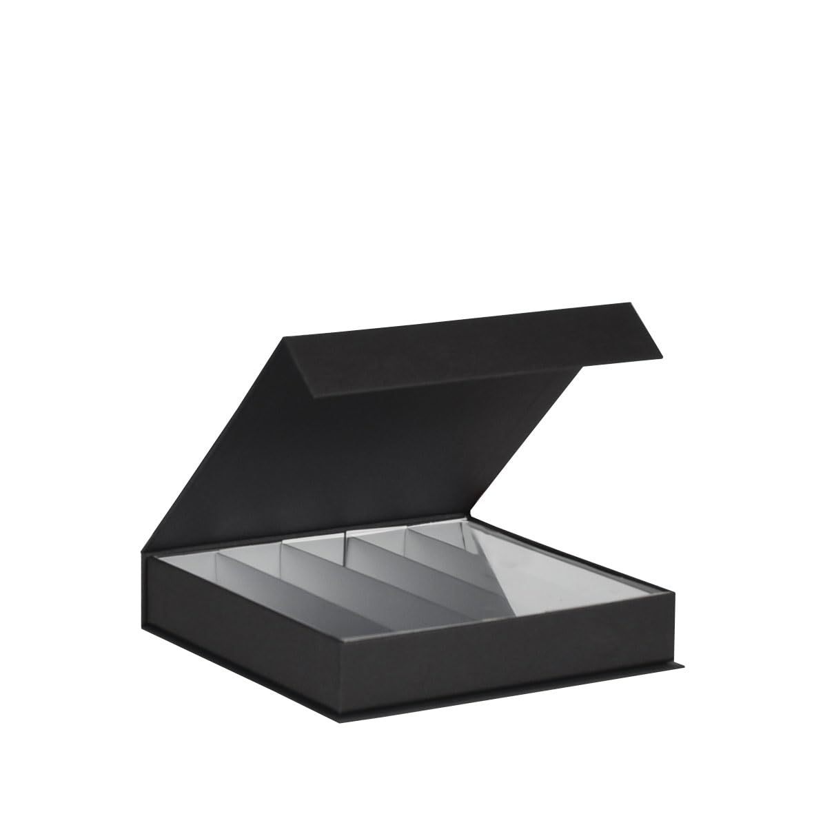 Confezione regalo alimentare di lusso nera magnetica 16,5 cm – Confezione da 10 – Scatola rigida premium per cioccolatini, pasticceria, regali, matrimoni ed eventi