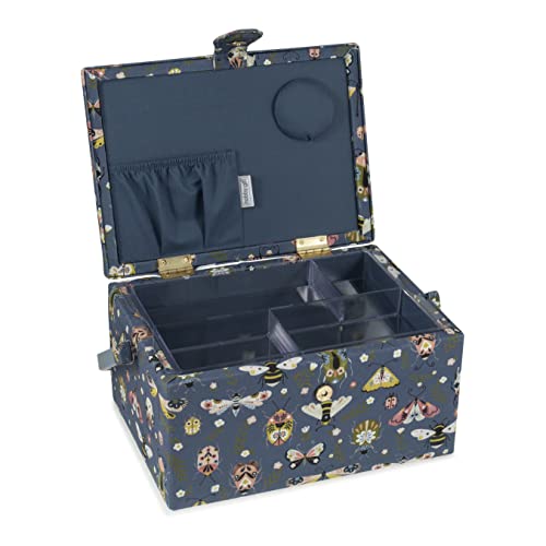 Hobby Gift Medium Sewing Box Organiser with Handle, Cotton Basket Sewing Storage Box - Image 3