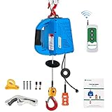 Mxmoonant 1/2 ton Electric Hoist with Remote 110 Volt Electric Winch Portable 25ft 1100lb Three Control Methods