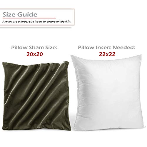 Nestl Throw Pillow Covers, Cozy Velvet Decorative Outdoor Pillow Covers 20X20 Inches, Soft Solid Cushion Covers for Sofa, Bed and Car, Set of 4 - Khaki by Nestl - Used condition - Image 2