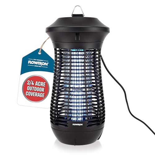 Flowtron Outdoor Bug Zapper | 4000 Volt Electric Insect Killer with ¾ Acre Coverage | Non-Clogging Shock Grid | Kills Mosquitoes Flies & Flying Insects | Patio Deck Yard Camping | ETL Certified