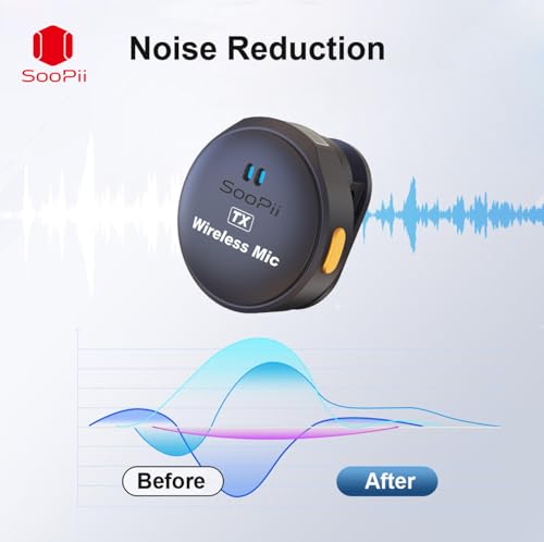 Image of SOOPII Wireless Lavalier Microphone,Clip-On Lapel Mic with Type-C Receiver | Plug & Play, 20m Range,Noise Cancellation,High Sensitivity,Clear Sound | Compatible with Mobile, Vlogging & Live Streaming