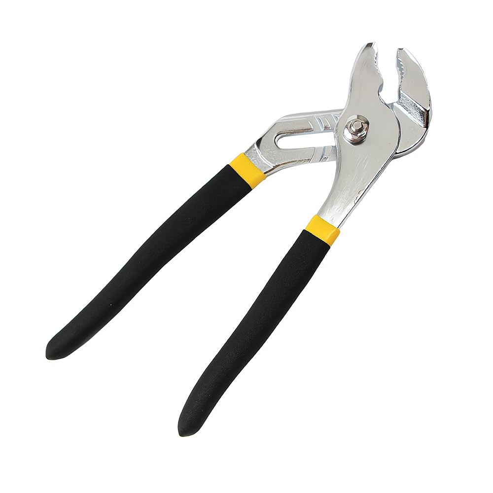 Comimark 1 pc Straight Jaw Tongue And Groove Pliers,Water Pump Pliers Groove Joint Pliers,Carbon Steel,High-Visibility Handle (10 Inch)