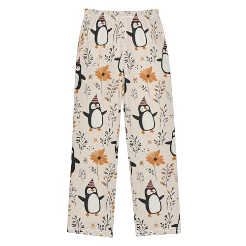 Pajama Bottoms, Pajamas Pant Cute Cartoon Penguins Lounge Wear Casual Sleep Long Pants Soft Pjs Sleepwear