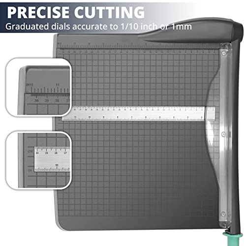 Fucdtefc 12 Inch Guillotine Paper Cutter For Cardstock Photo Picture, Office Products Classroom Paper Trimmer Heavy Duty, Small Paper Slicer Straight Edge Cutter #TOP1
