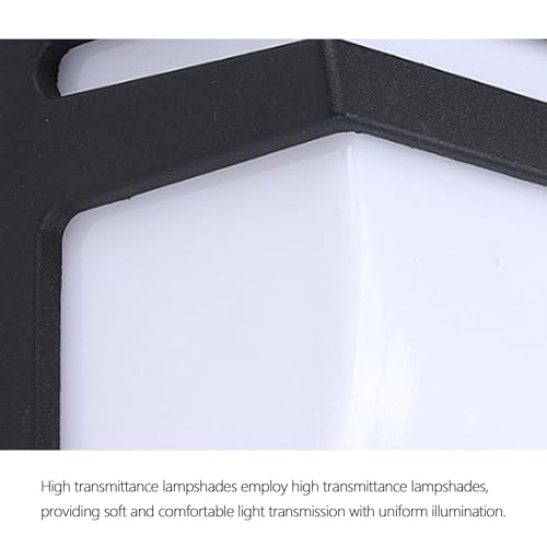 Lámpara de pared exterior impermeable IP65 negra LED moderna minimalista de 34cm 3