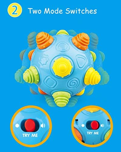 DQTYE BPA Free Baby Music Shake Dancing Ball Bouncing Jumping Sensory Developmental Toy Activation Early Educational Game for Kids Toddlers
