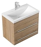 mueble baño roble caledonia  Mueble de baño Mars SlimLine 600 Roble claro