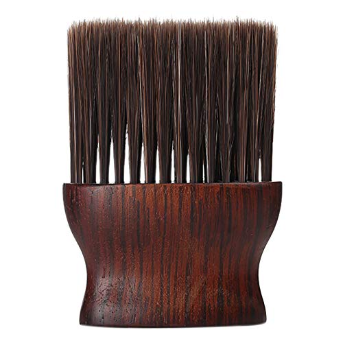 Beifenl Cepillo plumero de cuello de barbero para corte de cabello, cepillo de limpieza de cuello suave, de peluquería profesional de salón rojo-marrón, 2