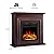 R.W.FLAME Electric Fireplace Mantel Wooden Surround Firebox, 36" Brown TV Stand with Freestanding Electric Fireplace, Remote Control, Adjustable Led Flame, 750W/1500w