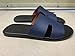 Mengchengying Mens Casual Comfortable Lightweight Fashion Genuine Leather Slip Slide Indoor and Outdoor Open Sandal Anti Slip Cushion Support(13, Blue, Numeric_13)