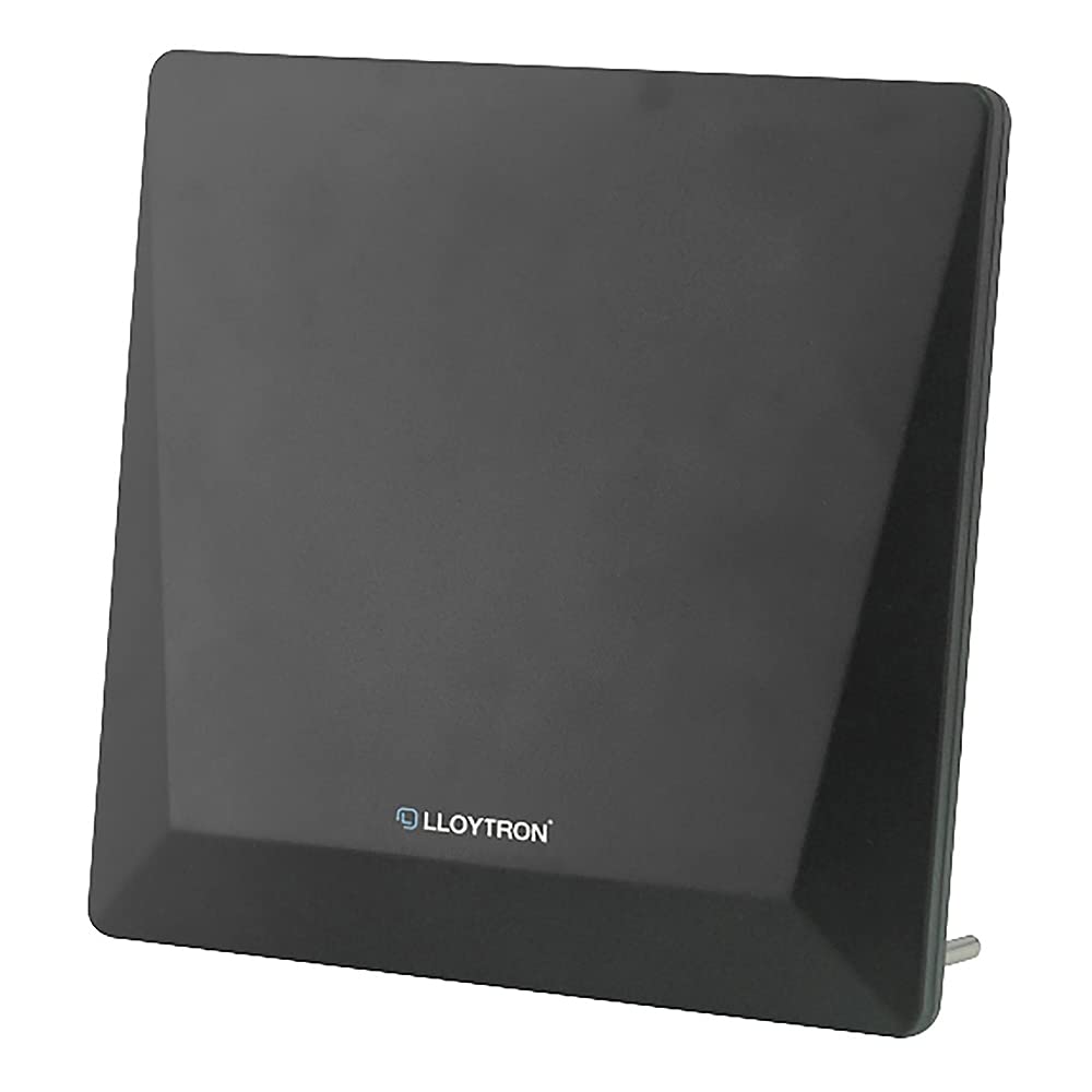 Lloytron Black Active Indoor Panel Tv Antenna Aerial With Digital Freeview Compatibility / Built-In Lte 4G Filter / Powerful Amplifier / 50Db Gain / Superior Frequency Range / Adapter Included - A3103bk