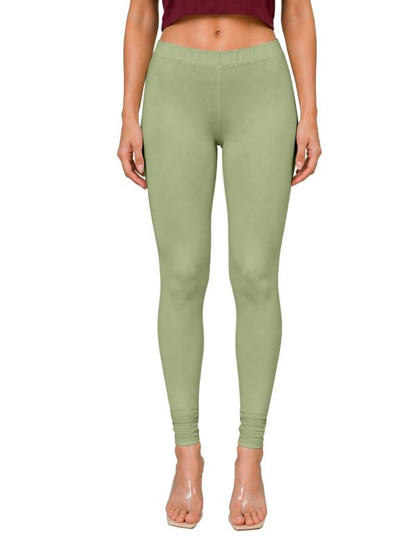 Image of TRENDMALLS Women's Microfiber Elastane Stretch Soft Churidar Length Leggings with Ultrasoft Waistband