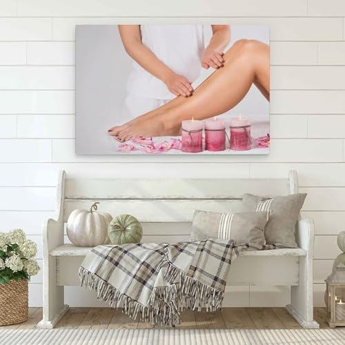 Lienzo impreso de piernas de mujer de 40x60 cm con acabado artístico de alta definición para pared 2