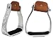 Western Show Horse Saddle Barrel Angled Sloped Bell Aluminum Stirrups 5140