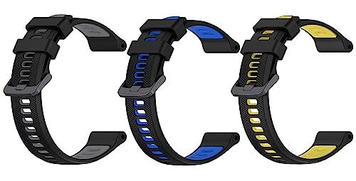 for GARMIN(ガーミン) Approach S70 47mm/S62/Forerunner 965/955 バンド ベルト 3点セット 交換バンド シリコン 互換品 Fenix8 47mm/Instinct2/Instinct/Fenix7 Pro