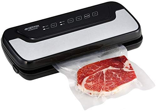 GERYON Vacuum Sealer, Automatic Compact Food Sealer Machine with Starter Bags & Roll, Hose for Food Savers and Sous Vide
