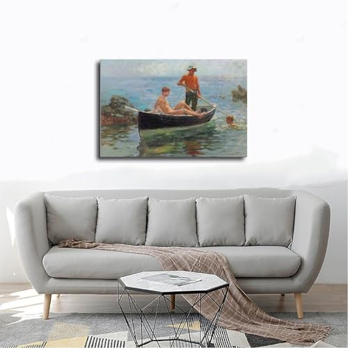 Impression sur toile Henry Scott Tuke idée cadeau décoration murale originale - 4