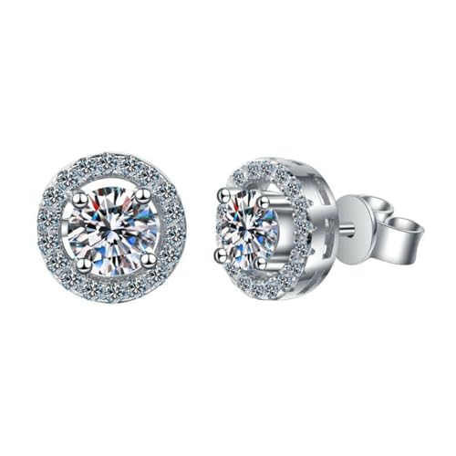 Boucles d'oreilles rondes Moissanite pour illuminer vos tenues chic de bureau