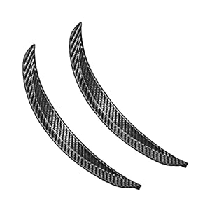 TOTMOX 3D Carbon Fiber Automotive Fender Flare Arch Lip Trim Strip, 2PCS Car Wheel Tires Eyebrow Strip, 25cm(10″) Anti Collision Wheel Mudguard Strips with 3M Molding Tape, Fit for Most Vehicles