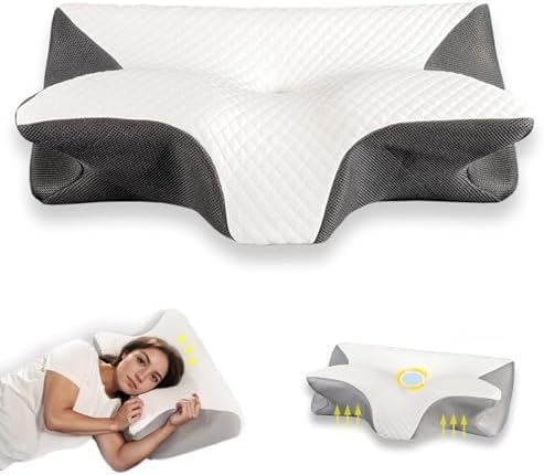 Neckhaven Almohada cervical para el cuello, almohada de alivio del dolor y sueño, contorno ergonómico para dormir de lado, cuello y hombro