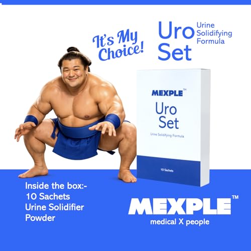Image of MEXPLE Uroset Urine Solidifier Urine Absorbent Powder| Urine Absorbent Magic Gel Turns Urine Into Gel Immediately| Bio Gel Gelling Agent For Portable Waste And Pet Loo| 10 Sachets Of 10Gms In 1 Pack