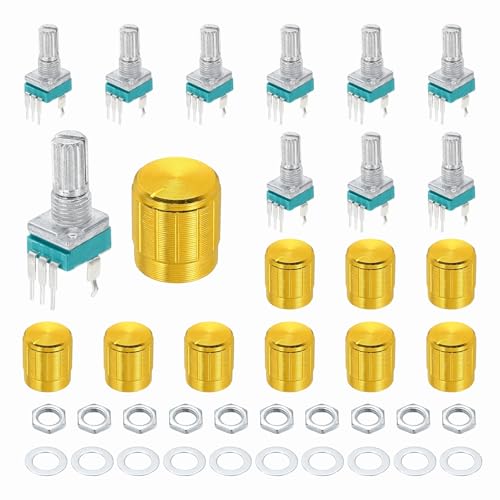 Potentiomètre B500K linéaire RK097N pour un réglage audio fluide et précis sans grésillement